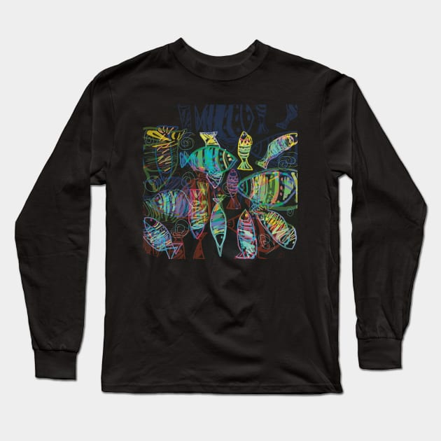 Psico fish Long Sleeve T-Shirt by AiteStylex